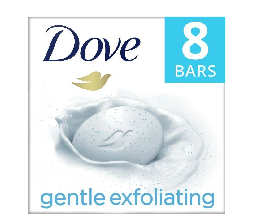 Dove Fresh Exfoliating Women's Beauty Bar Soap Watermelon Seed & Mint Oils All Skin, 3.75 oz 8 Bars