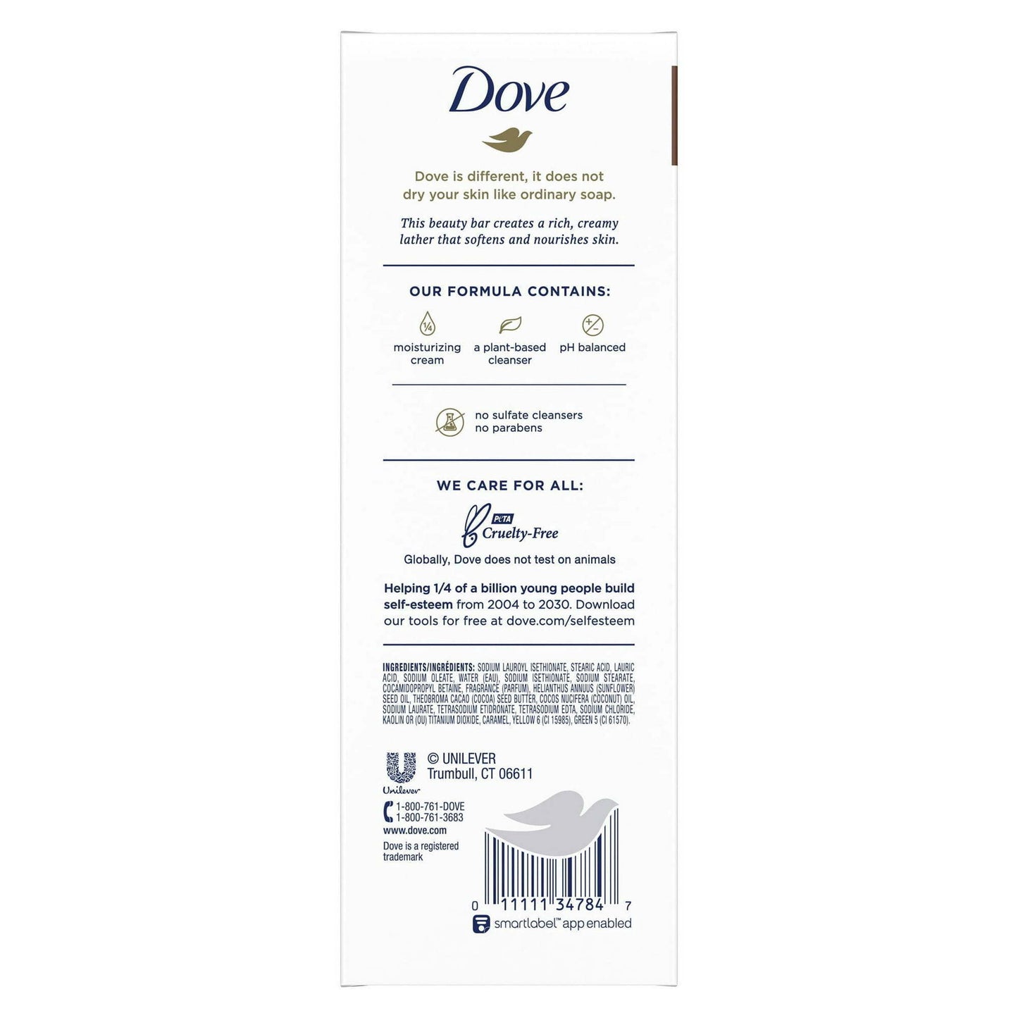 Dove Restoring Gentle Women's Beauty Bar Soap All Skin Type Coconut & Cocoa Butter, 3.75 oz (8 Bars)