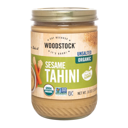 Woodstock Unsalted Organic Sesame Tahini - Case Of 12 - 16 Oz