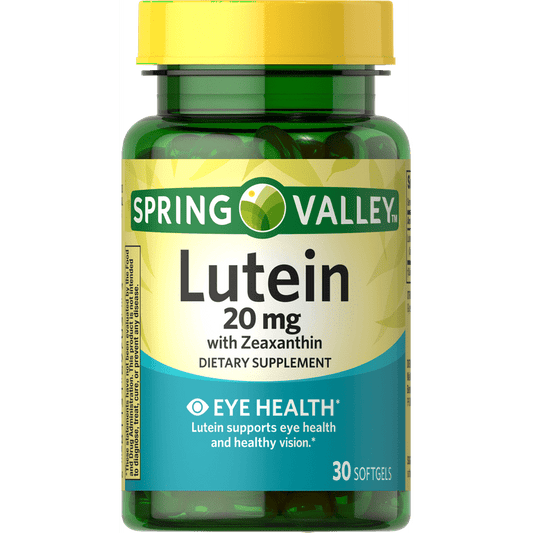 Spring Valley Lutein with Zeaxanthin Dietary Supplement, 20 mg, 30 Count