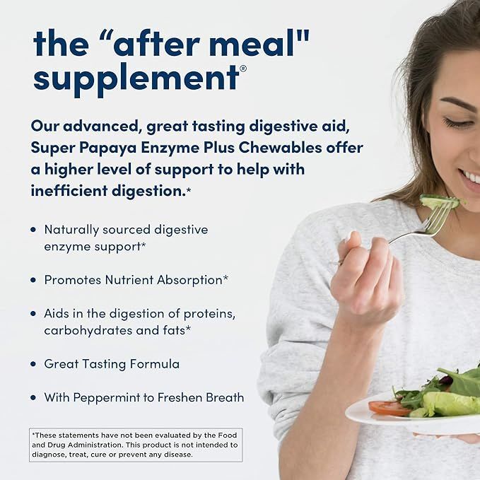 American Health Super Papaya Enzyme Plus 90 Chewable