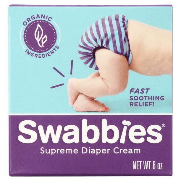 Swabbies Supreme Organic Natural Diaper Cream, 6 oz. Jar