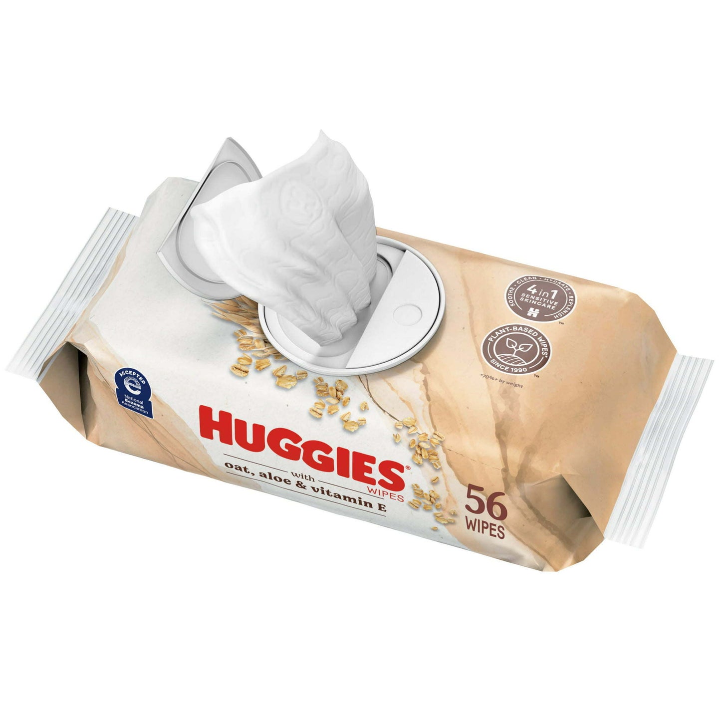 Huggies Wipes with Oat, Aloe & Vitamin E, Unscented, 1 Pack, 56 Total Ct (Select for More Options)