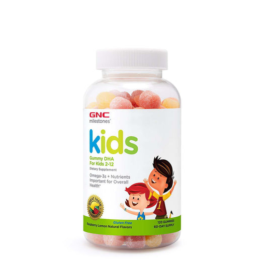 GNC milestones Kids Gummy DHA For Kids 2-12 - 120 Gummies