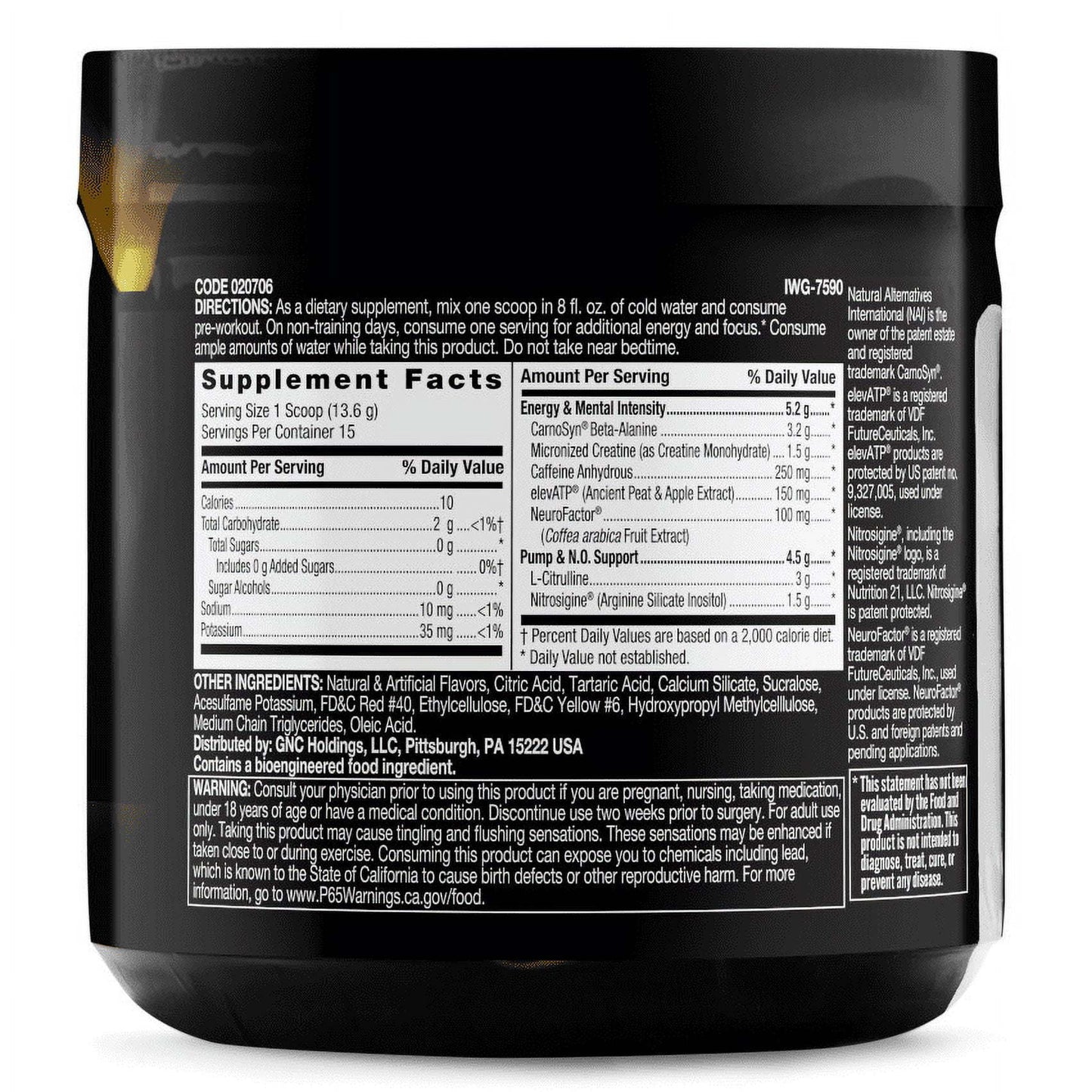 Beyond Raw LIT(TM) Pre-Workout Powder, Strawberry Lemonade, 250mg Caffeine, 7.20 oz