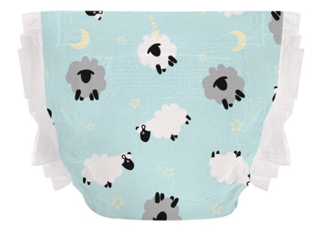 The Honest Company Overnight Baby Diapers, Sleepy Sheep, Size 5, 44 ct